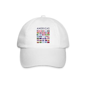 Länderflaggen Amerika Nationalflaggen Amerikas - Baseballkappe - Weiß/Weiß - Vorne