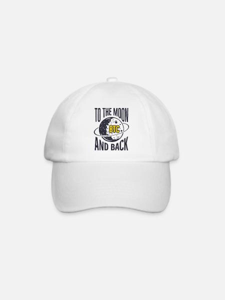 BTC Zum Mond - Baseballkappe - Weiß/Weiß
