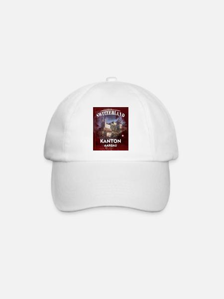 Kantons T-Shirt Aargau bei uns bedrucken lassen - Baseballkappe - Weiß/Weiß