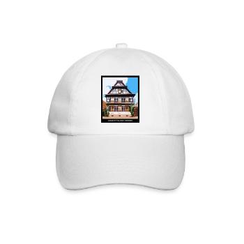 Elsässisches Fachwerkhaus - Baseballkappe - Weiß/Weiß - Vorne