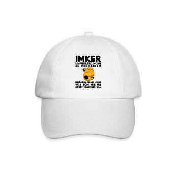 Imker Imkerei Honig Bienen - Baseballkappe - Weiß/Weiß - Vorne