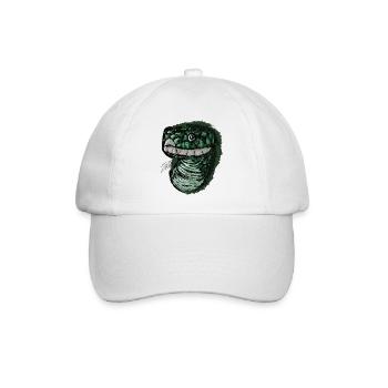 die grüne flinke Schlange, Tier geschenke - Baseballkappe - Weiß/Weiß - Vorne