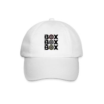 Box Box Box Grand Prix Reifenmischung V2 Design - Baseballkappe - Weiß/Weiß - Vorne