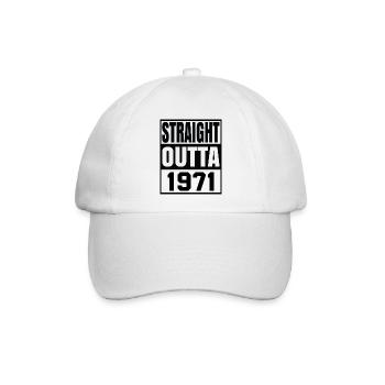 Straight Outta 1971 - Baseballkappe - Weiß/Weiß - Vorne