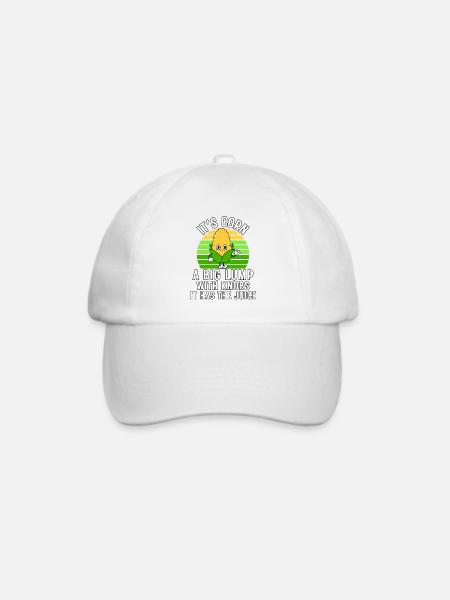 Retro Funny Corn - Es hat den Saft Es ist Mais - Baseballkappe - Weiß/Weiß