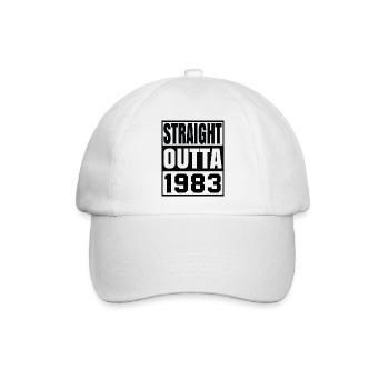 Straight Outta 1983 - Baseballkappe - Weiß/Weiß - Vorne
