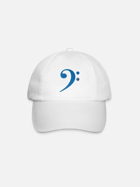 Bassschlüssel - Baseballkappe - Weiß/Weiß