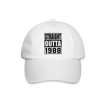 Straight Outta 1988 - Baseballkappe - Weiß/Weiß - Vorne