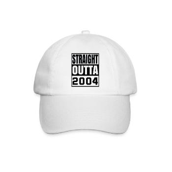 Straight Outta 2004 - Baseballkappe - Weiß/Weiß - Vorne