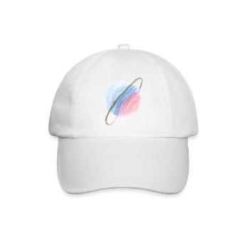 Lila-blauer Planet - Baseballkappe - Weiß/Weiß - Vorne