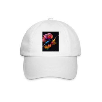 Schöner bunter Schmetterling - für die Starken und Mutigen - Baseballkappe - Weiß/Weiß - Vorne