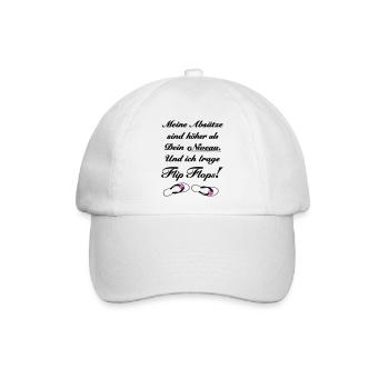 Meine Absätze sind höher als Dein Niveau Flip Flop - Baseballkappe - Weiß/Weiß - Vorne