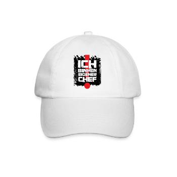 Ich bin mein eigener Chef. Selbstständig. - Baseballkappe - Weiß/Weiß - Vorne