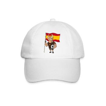 Stier Fan Spanien - Baseballkappe - Weiß/Weiß - Vorne
