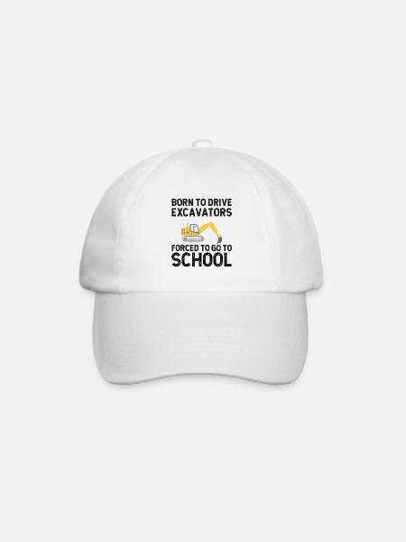 Baggerfahrer Bagger Schule - Baseballkappe - Weiß/Weiß