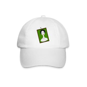 Krumme antike Malerei - Baseballkappe - Weiß/Weiß - Vorne