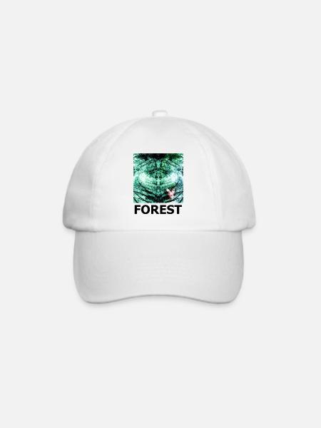 Wald Kaleidoskop FOREST - Baseballkappe - Weiß/Weiß