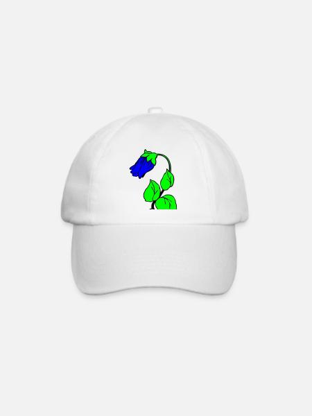 Blumen - Baseballkappe - Weiß/Weiß
