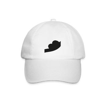 Liniendesign Mund Lächeln Symbol Silhouette Vektor - Baseballkappe - Weiß/Weiß - Vorne