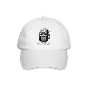 Nachteule - Baseballkappe - Weiß/Weiß - Vorne
