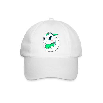 Cartoon Drache Feuer Fantasie Comic Drachen 4 - Baseballkappe - Weiß/Weiß - Vorne