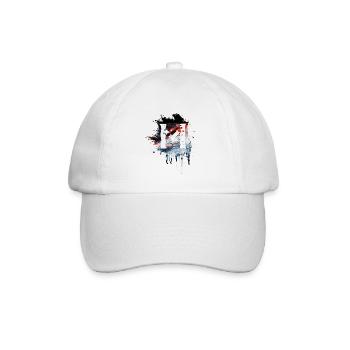 M - Baseballkappe - Weiß/Weiß - Vorne