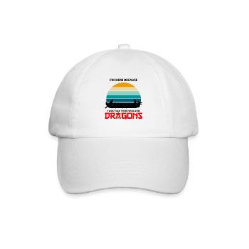 Drachenbootrennen-Design für Drachenbootfahren - Baseballkappe - Weiß/Weiß - Vorne