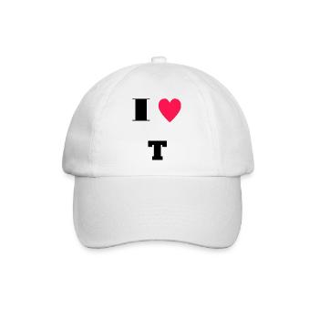 I love T - Baseballkappe - Weiß/Weiß - Vorne