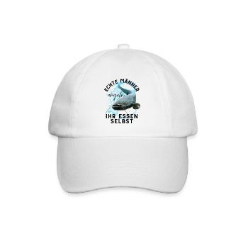 ECHTE MÄNNER - Angler angeln ANGEL - Baseballkappe - Weiß/Weiß - Vorne