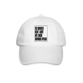 Lustig Witzig Geschenk Spruch Herren verschenken - Baseballkappe - Weiß/Weiß - Vorne