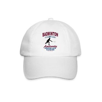Badminton - Badmintonspieler - Baseballkappe - Weiß/Weiß - Vorne