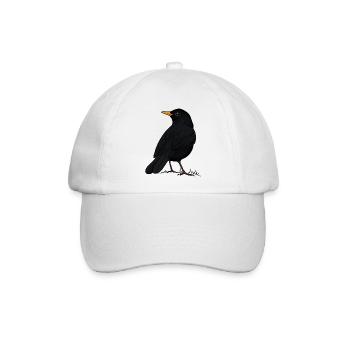 Amsel - Baseballkappe - Weiß/Weiß - Vorne