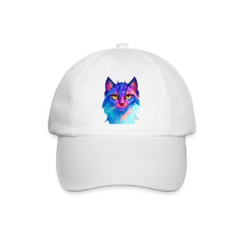 Katze Bunt - Baseballkappe - Weiß/Weiß - Vorne