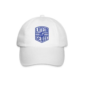 Latein Genie (Wappen) - Baseballkappe - Weiß/Weiß - Vorne