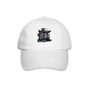 Japanisches Tor zum Leben - Baseballkappe - Weiß/Weiß - Vorne