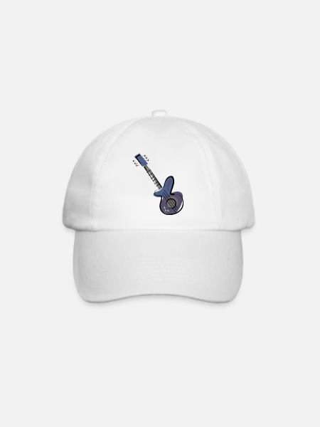 Gitarre - Baseballkappe - Weiß/Weiß