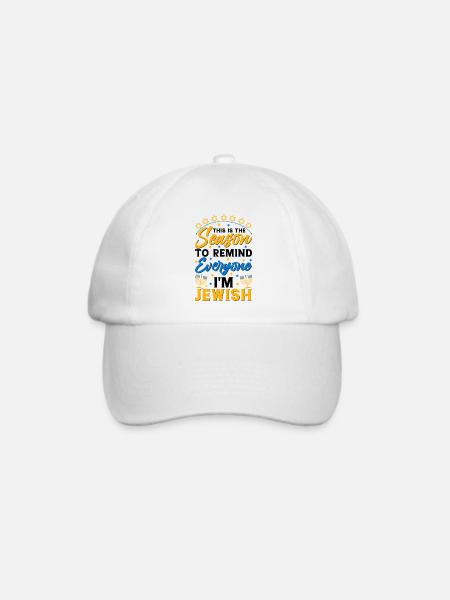 Hanukkah - Baseballkappe - Weiß/Weiß