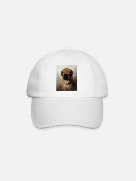 Realismus Hunde Portrait Leonberger - Baseballkappe - Weiß/Weiß