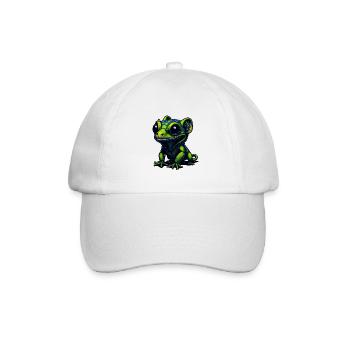 Gamer's Perfect Illustration - Cute Colorful Gekko - Baseballkappe - Weiß/Weiß - Vorne