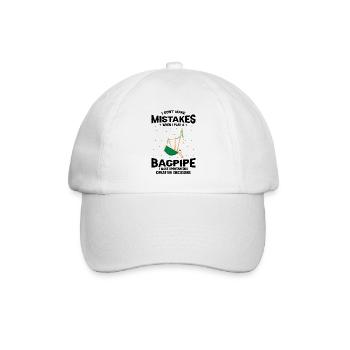 Dudelsack für Dudelsackspieler und Schotten - Baseballkappe - Weiß/Weiß - Vorne