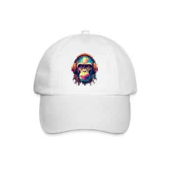 Monkey Beats - Baseballkappe - Weiß/Weiß - Vorne