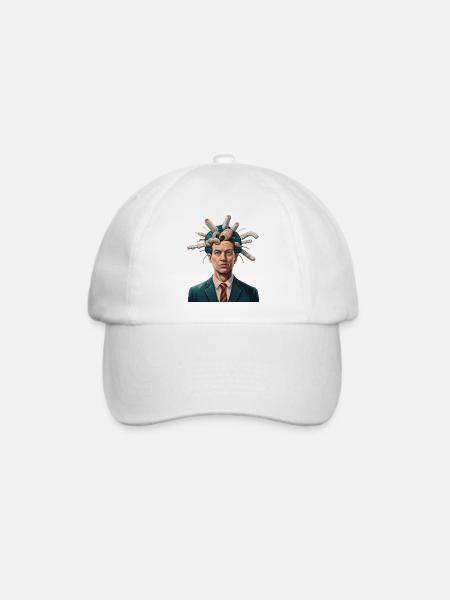 no Aliens - Baseballkappe - Weiß/Weiß
