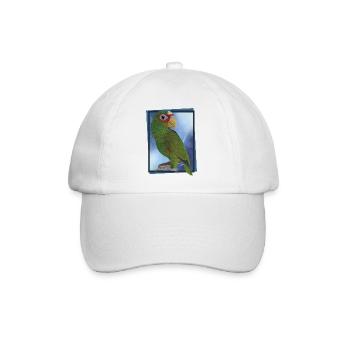 Weißstirnpapagei - Baseballkappe - Weiß/Weiß - Vorne