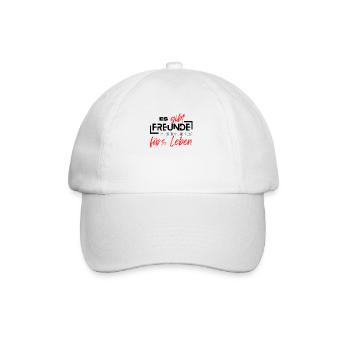 Beste Freunde FREUND Kumpel Kumpels - Baseballkappe - Weiß/Weiß - Vorne