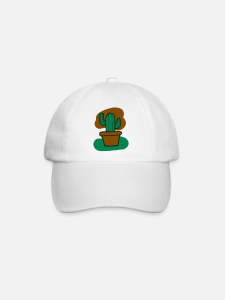 Kactus - Baseballkappe - Weiß/Weiß
