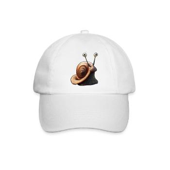 Schnecke Harry - Baseballkappe - Weiß/Weiß - Vorne