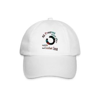 all progress enso dark Kopie - Baseballkappe - Weiß/Weiß - Vorne