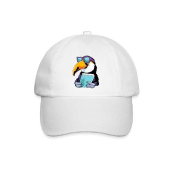 Prof. der Tukan - Baseballkappe - Weiß/Weiß - Vorne