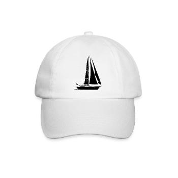Segelsport Segelschiff Segeln Segler Segelboot - Baseballkappe - Weiß/Weiß - Vorne