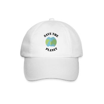 Save the planet - Baseballkappe - Weiß/Weiß - Vorne